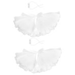 PACKOVE 2 Adet bebek tutu etek vestidos para kız tül elbise yeni kostüm bebek giysileri Çocuklar kıyafetleri kız tutu elbise tül etek cadılar bayramı Giyim sahne kafa bandı kız bebek beyaz