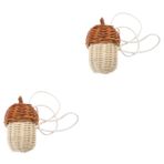 PACKOVE 2 Adet rattan çapraz askılı çanta kamış sepet hasır omuzdan askili çanta saklama sepetleri sırt çantası çocuklar için fotoğraf sahne rattan el çantası mini haberci çantası
