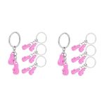 PACKOVE 2 Takım Boks Anahtarlık Mini Boks Eldiveni Oyuncak Boks Eldiveni Spor Anahtarlık Fitness Hediyeleri Araba Aksesuarları Fitness Eldiveni Lobut Anahtarlıklar Boks Kolye 4 Adet * 2