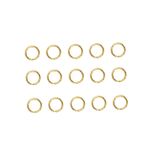 PACKOVE 200 Adet 9x6mm Altın Yaylı Tokalı Bölünmüş Daire Paslanmaz Çelik Anahtarlık El Sanatları Projeleri Için