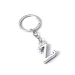 PACKOVE 26 Harfli Alfabe Charm Anahtarlık Alaşım Kolye Gümüş Z Çanta Telefon Araba Anahtarı Dekoru