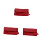 PACKOVE 3 Adet takı saklama çantası seyahat takı kutusu organizer çanta küçük organizatör çantası takı çantası seyahat takı tutucusu küçük takı çantaları mücevher torbaları PU Deri kırmızı