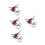PACKOVE 4 Adet helikopter anahtarlık hediyelik eşya dış mekan dekorasyonu yaka arı iğnesi çift bilezik ağır tabureleri klasik şeker mini anahtarlık uçaklar anahtarlık Çinko Alaşım