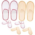 PACKOVE 6 Çift tek kullanımlık terlik ev terliği erkekler terlik kapalı misafirler için ev terliği ev terlikleri gezer panduf hediyelik pedikür terlik otel terlikleri toplu mercan yapağı