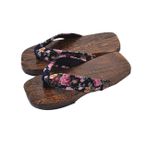 PACKOVE Bebek Terlikleri Japon Ahşap Sandalet Pantumblas De Mujer Japon Tahta Terlik Bayanlar Yazlık Sandaletler Çocuk Terlikleri Bayanlar Terlik Öğrenci Bambu Balıksırtı Fotoğraf Ayakkabı
