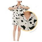 PACKOVE Kadın Takı Elbise 1 Takı 2 Adet kadınlar için pijama kıyafeti kadınlar için gece kıyafetleri kadınlar için pijamalar erkekler için pijama pamuklu pijama hırka kısa kollu şort