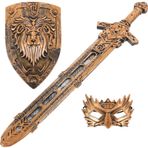 PACKOVE Korsan Cosplay Kalkan Maske Seti Ortaçağ Şövalye Retro Kalkan Viking Sahne Performansı Sahne Cadılar Bayramı Korsan Kostüm Aksesuarı