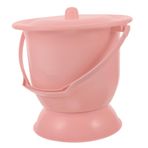 PACKOVE Oda Potu Urinal tas taşınabilir lazım tuvaleti yetişkin tuvalet lazımlık ile plastik lazımlık tükürük hokkası plastik idrar kapları yatağı kamp için idrar kabı pembe