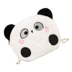 PACKOVE Peluş Tüylü Panda Sırt Çantası Sevimli Kızlar Omuz Çantası Taşımak İçin Çoklu Yollar