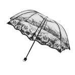 PACKOVE Şeffaf Şemsiye Çocuk Şemsiyesi Dekoratif Şemsiye Şemsiye Katlanır Şemsiye Temizle Şemsiye Rüzgar Geçirmez Şemsiye Bayan Şemsiye Retro Şemsiye Duvar ışığı Balon Abajurlar Ütü Black