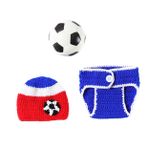 PACKOVE Yenidoğan Bebek Futbol Oyuncak Seti Örgü Fotoğraf Çekimi Kıyafetleri Bebek Örgü Giysileri Aarel Yenidoğanlar İçin Kıyafetler