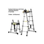 Packtech Alüminyum Çift Yönlü Teleskopik Merdiven | 8+8 Basamak - 5 Metre