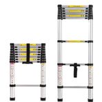 PACKTECH | Alüminyum Teleskopik Merdiven | 14 Basamak - 5 Metre