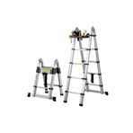 Packtech Çift Yönlü Alüminyum Teleskopik Merdiven | 7+7 Basamak - 4.4 Metre