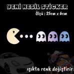 Pacman Sticker - Hologram Etiket Yapıştırma 2 Adet
