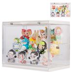 PACMAXI Mini Funko Pop Figürleri için Akrilik Vitrin, Mini Funko Pop Figürleri için Vitrin, Mini Oyuncaklar, Koleksiyonlar ve Taş Kaya için Şeffaf Saklama Kutusu Dolap Düzenleyici (Masaüstü)