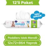 Paddlers 72x12'li Bebek Islak Mendil 864 Yaprak