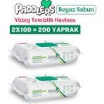 Paddlers Easy Clean Beyaz Sabun Katkılı Yüzey Temizlik Havlusu 2x100 (200 Yaprak)