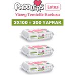Paddlers Easy Clean Lotus Çiçeği Kokulu Yüzey Temizlik Havlusu 300 Yaprak (3x100) – Yüksek Hijyen