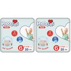 Paddlers Külot Bebek Bezi 6 Numara X-Large 20 Adet (15+Kg) Eko Paket (2 paketi)