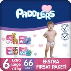 Paddlers No:6 XLarge 66 Adet Bebek Bezi