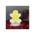 Padme studio Bebek Yılbaşı Masaüstü Led Gece Lambası/usb’li Ve Uv Baskılı (leon—led Ile Neon Görünüm) 11 * 12,6 cm Beyaz Tek Ebat