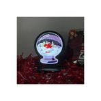 Padme studio Kar Küre Yılbaşı Masaüstü Gece Lambası/usb’li Ve Uv Baskılı (leon—led Ile Neon Görünüm) 11 * 13 cm Beyaz Tek Ebat