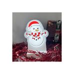 Padme studio Kardan Adam Yılbaşı Masaüstü Gece Lambası/usb’li Ve Uv Baskılı (leon—led Ile Neon Görünüm) 11 * 14 cm Beyaz Tek Ebat