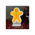 Padme studio Kurabiye Yılbaşı Masaüstü Gece Lambası/usb’li Ve Uv Baskılı (leon—led Ile Neon Görünüm) 11 * 11 cm Beyaz Tek Ebat