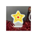 Padme studio YILDIZ Yılbaşı Masaüstü Led Gece Lambası/usb’li Ve Uv Baskılı (leon—led Ile Neon Görünüm) 11 * 11 cm Beyaz Tek Ebat