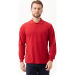 Padus %100 Pamuk Polo Yaka Uzun Kollu T-Shirt Şık ve Konforlu Iş ve Genel Kullanım - Bordo