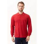 Padus %100 Pamuk Polo Yaka Uzun Kollu T-Shirt Şık Ve Konforlu İş Ve Genel Kullanım