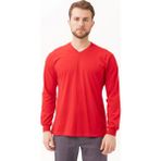 Padus V Yaka Uzun Kollu T-Shirt - Rahat Kesim, Günlük ve Iş Kullanımı Için - Kırmızı - 2XL