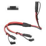 PAEKQ SAE Konnektör Ayırıcı, 10AWG Y Splitter SAE 1 ila 2 Uzatma Kablosu Hızlı Bağlantı Kesme Konektörü, Güneş Pil Bağlantı Transferi, Motosikletçiler, ATVS, Otomobiller için Uygun (2 Feet)