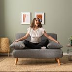 Pafu Açık Gri Folde 120 Yataklı Katlanır İkili Koltuk