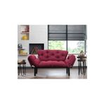 Pafu Bordo Nitta Yataklı İkili Koltuk