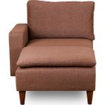 Pafu Lungo Modüler Daybed - Açık Kahve Keten - Açık Kahverengi