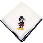 Pafuli Kuti's Işlemeli Bebek Ağız Mendili Sevimli Mickey - Yenidoğan - Beyaz