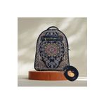 Pag accessories Etnik Dokuma Kumaş Detaylı İki Bölmeli Suni Deri Kadın Sırt Çanta