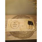 Paganca Bambu Peynir Sunum / Kesme Tahtası, Çatal, Spatula ve Bıçak Seti - 40 x 18 cm
