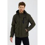 Paganni Su ve Rüzgar Geçirmez Içi Kürklü Softshell Erkek Mont - XL - Haki - Haki