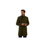 Pagano Erkek Haki Şal Yaka Slim Fit Kaşe Kaban Haki 56