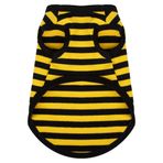 Paiaite Köpek Çizgili Gömlek Mutlu Renk Pamuk Kolsuz Yavru Köpek Gömlek Nefes Pet Giyim Tank Top Renkli Köpek Sweatshirt Küçük Orta Köpekler için Köpek Giysileri Sarı XL