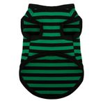 Paiaite Köpek Çizgili Gömlek Mutlu Renk Pamuk Kolsuz Yavru Köpek Gömlek Nefes Pet Giyim Tank Top Renkli Köpek Sweatshirt Küçük Orta Köpekler için Köpek Giysileri Yeşil S