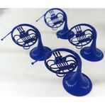 Paint 3D Tasarım How I Met Your Mother 1 Adet Mavi Fransız Kornosu 130Mm (13Cm) Ve 1 Adet Şemsiyeli Anahtarlık