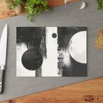 Painted Anarchy Geometrik Cam Kesme Tahtası - Şık Tasarım, Temperli Cam, Kaymaz Yüzey - Kolay Temizlenir, Çizilmez