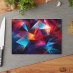 Painted Anarchy Geometrik Tasarım Temperli Cam Kesme Tahtası - Şık ve Dayanıklı Cam