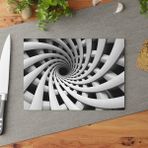 Painted Anarchy Geometrik Temperli Cam Kesme Tahtası - Şık ve Dayanıklı