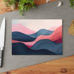 Painted Anarchy Modern Geometrik Desenli Cam Kesme Tahtası - Şık ve Dayanıklı