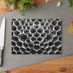 Painted Anarchy Renkli Geometrik Cam Kesme Tahtası - Şık, Çizilmez ve Kolay Temizlenen